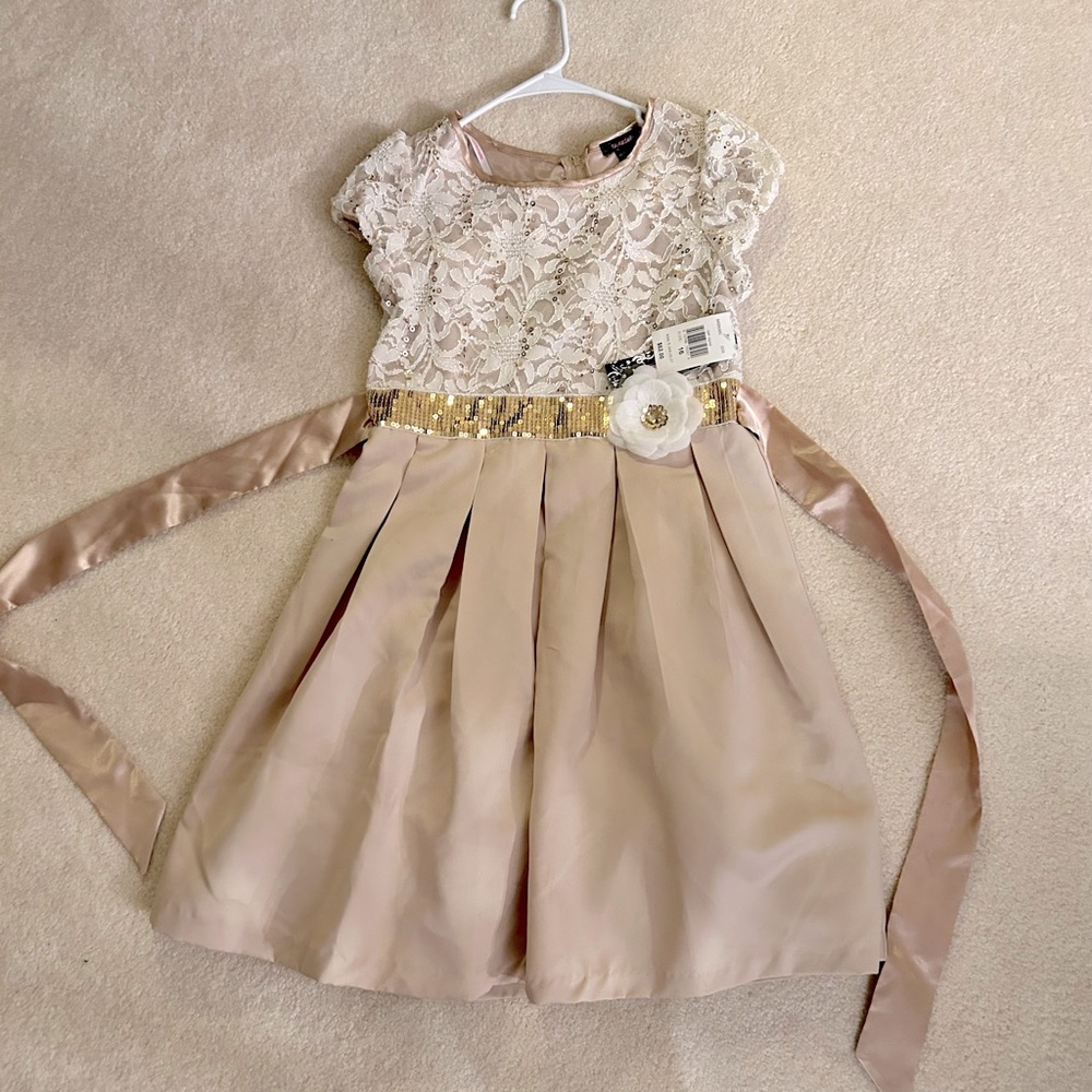 NWT My Michelle beautiful girls sequin lace satin sz 16 Christmas dress. NS home